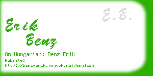 erik benz business card